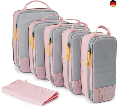 BAGSMART Kleidertaschen Set 6 Teilig packtaschen Kompression Packwürfel Set mit 