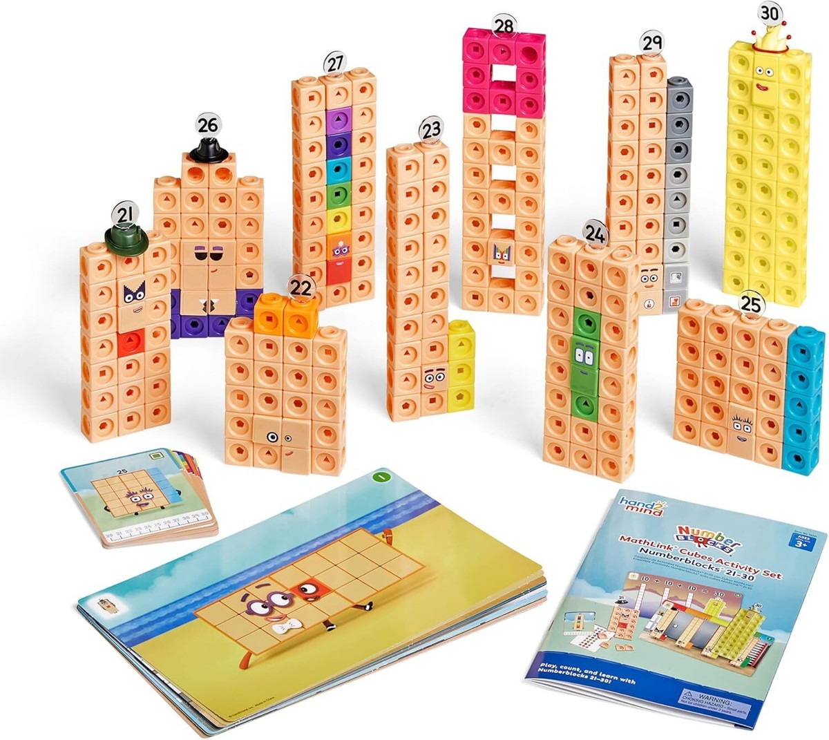 Number Blocks マスキングキューブ セット Mathlink Cubes Number blocks 21-30 Activity Set, Preschool