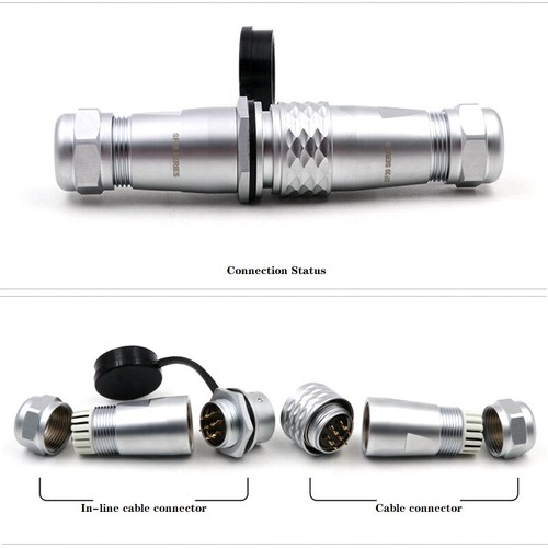 SF20 SF10/P-SF11 2Pin-15Pin waterproof cable plug In-line cable connector socket - Picture 4 of 23