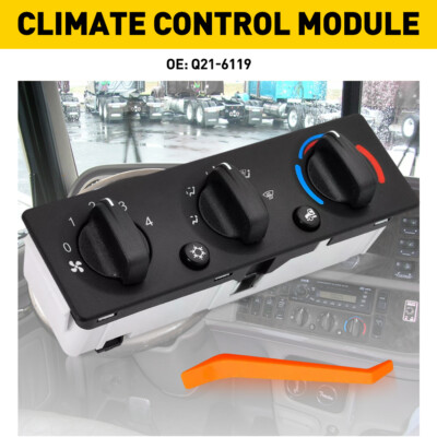 A/C Climate Control Module Panel Q21-6119 For Peterbilt Truck HVAC Heater Switch