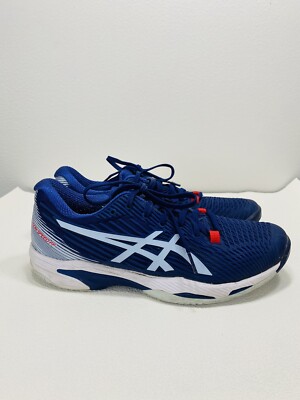 Asics Solution Speed FF 2 Womens Tennis Shoe Sz 8 Dive Blue Soft Sky