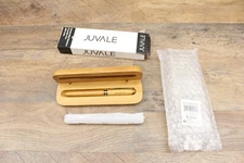 Juvale Handcrafted Bamboo Fountain Pen with case New