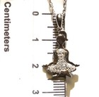 New 925 sterling silver .10ct 18" diamond meditating Yoga woman pendant necklace — photo 7
