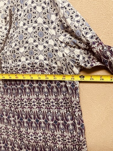 DB Established 1962 Size-2X Embellished Tunic Top 3/4 Sleeve Beaded Geometric - Picture 2 of 14