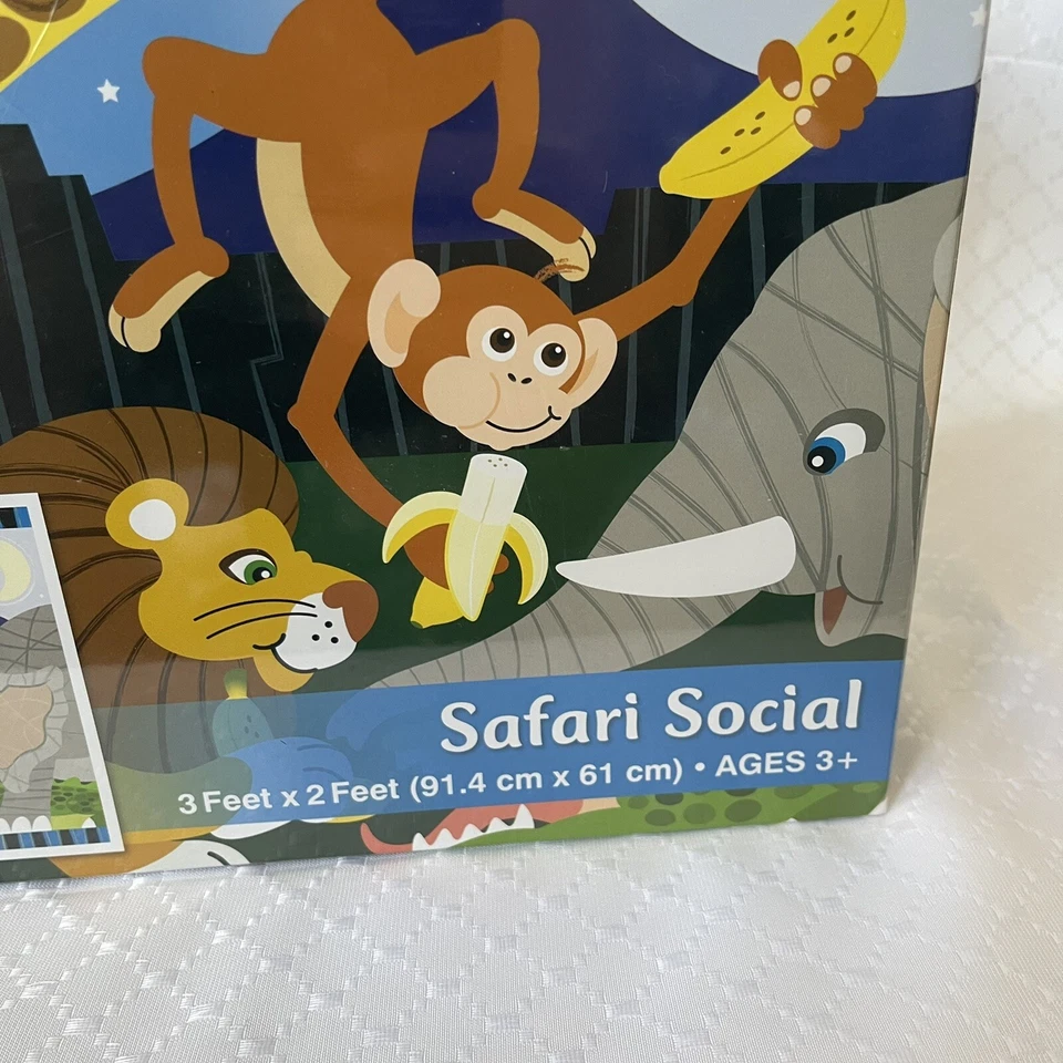 Rompecabezas de piso Melissa & Doug Safari Social Jumbo 24 piezas 2 x 3 pies edades 3+ Foto 3 de 4