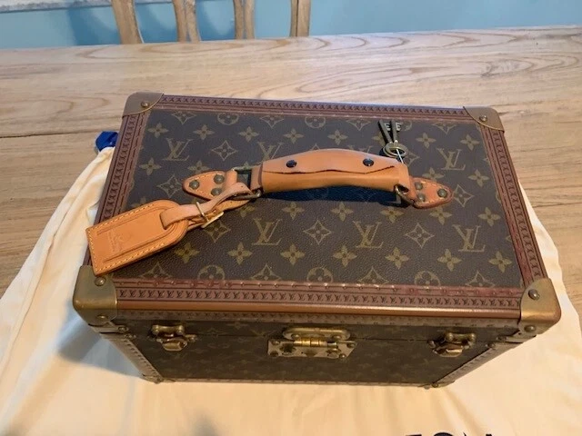 Louis Vuitton Large Vintage Vanity Train Case Makeup Cosmetic Chest 1980's