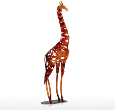 Handgefertigte Iorn Giraffe Skulptur 51 cm selten