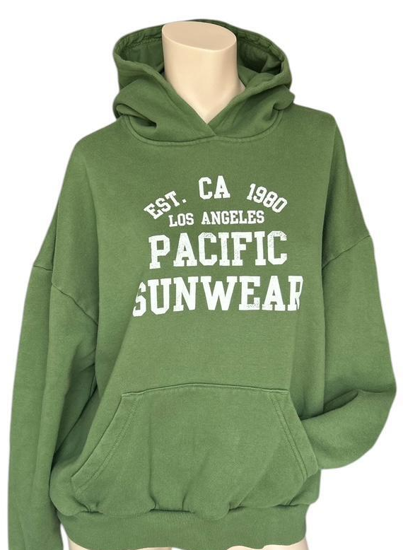 Pacsun Green Hoodie Size M Oversize Sweater Pacific Sunwear Skater Grunge