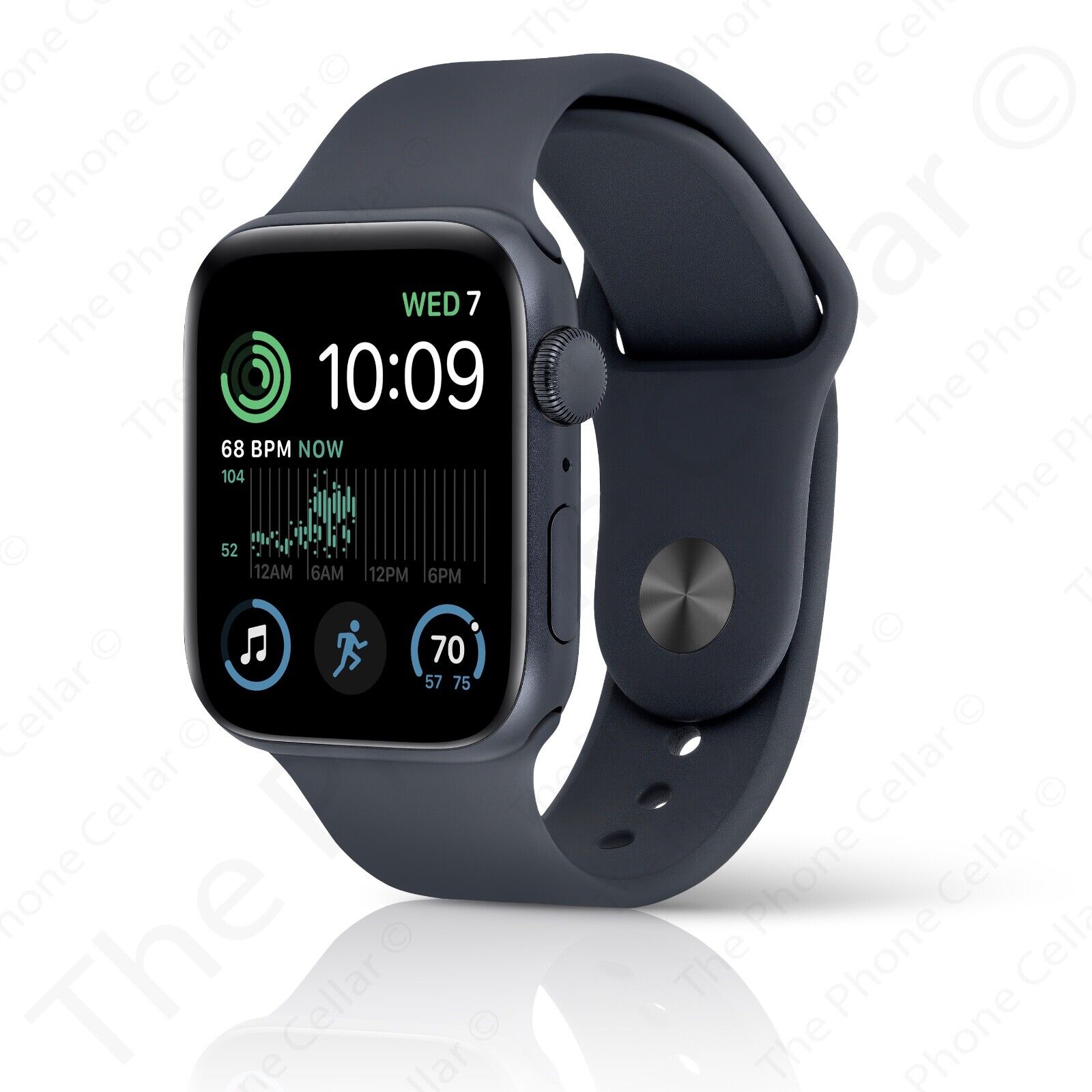 Apple Watch SE - GPS - 44mm - Midnight - Aluminum - Sport Band - M/L