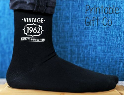 Vintage 1962 - 60th Birthday Socks - Aged to perfection - Printed Men's GIFT  - Afbeelding 1 van 7