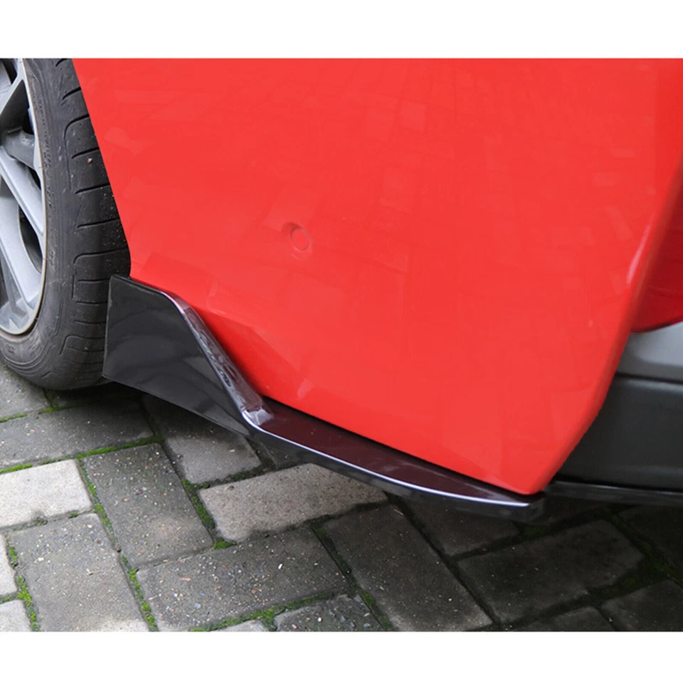  Black 2Pcs for Subaru WRX Sti Rear Bumper Side Diffuser Splitter Canards Foto 4 de 4