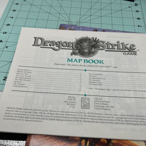 Dragon Strike Board Game 1993 VINTAGE TSR Dungeons & Dragon Instruction and Maps - Picture 6 of 10