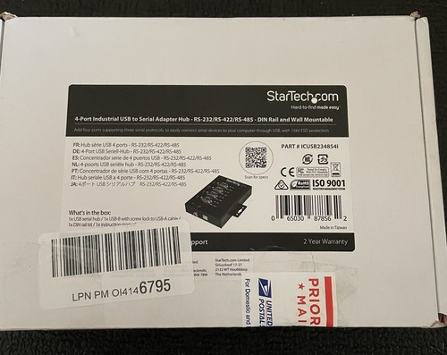 STARTECH.COM ICUSB234854I 4 PORT SERIAL HUB USB 2.0 TO RS232/422/485 ADAPTER - Picture 2 of 5