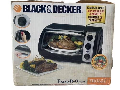 Black & Decker Toast-R-Oven TR0651 Toaster Black Countertop Broiler New Open Box - Picture 4 of 15