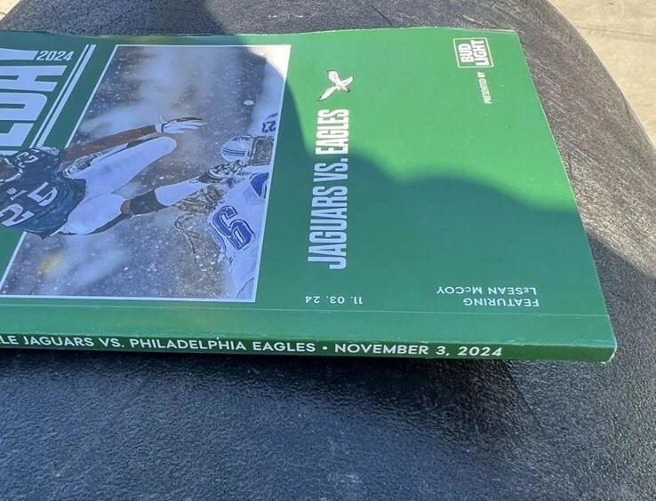 PROGRAMA DÍA JUEGO PHILADELPHIA EAGLES VS JACKSONVILLE JAGUARS 3/11/24 LESEAN MCCOY Foto 3 de 4