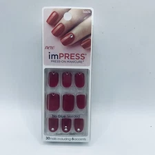 Kiss Impress Press On Manicure Nails 30 Nails & 6 Accents Nails Short Tweetheart