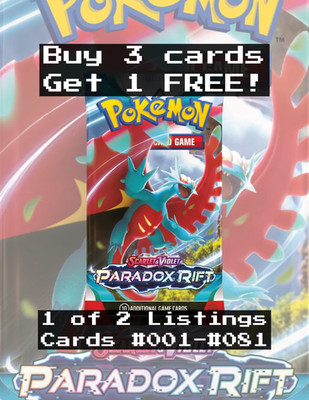 Pokemon TCG: Paradox Rift (#001-#081) CHOOSE YOUR CARD! ALL NM