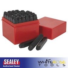 Sealey Letter & Number Punch Set 36pc 8mm Stamp Marking Case Alphabet