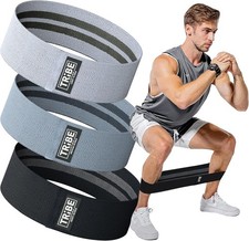 Tribe Lifting Fabric Resistance Bands for Legs - Workout Bands Resistance Bands