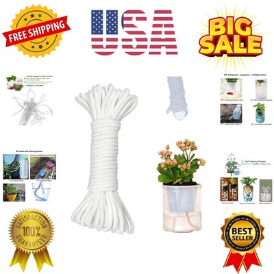 30 feet 1/5 inch Self Watering Capillary Wicking Hydroponic Wick Cord Vacatio...