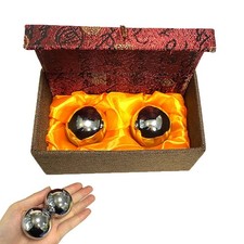 Denpetec 2pcs Baoding Balls Chinese Health Exercise Stress Balls with Box Med...