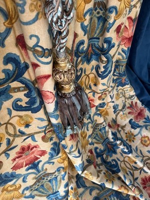 Dicke schwere gefütterte ZOFFANY POMPADOUR Vorhänge 85  T x 82  breit