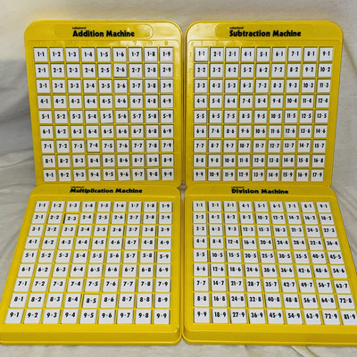 Lakeshore Math Machines Lot Of 4 -Addition-Subtraction-Multiplication-Division