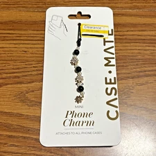 Case Mate Mini Phone Charm Attaches to All Phone Cases Black, Daisy, Pearl, Gold