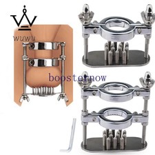 Heavy Duty Stainless steel Scrotum Ball Stretcher Man Enhancer Chastity Ring New
