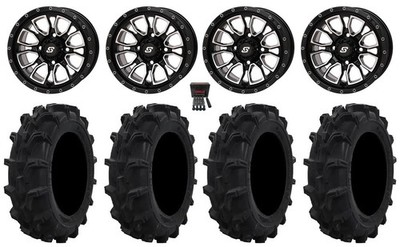 Sedona Fusion 14'' Wheels Machined +10mm 29'' Mud XC Tires Can-Am Defender