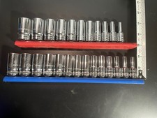 25 Piece 38 Dr 6 Point Semi-deep Socket Set Metric 6-19mm Sae 14-1516