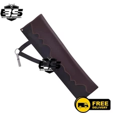 Traditional Leather Archery Hip Quiver Genuine Leather Arrow Holder Hunting