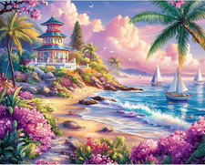 Paint by Numbers Kit for Adults Landscape- Paint by Number for Adults Coastal Sc