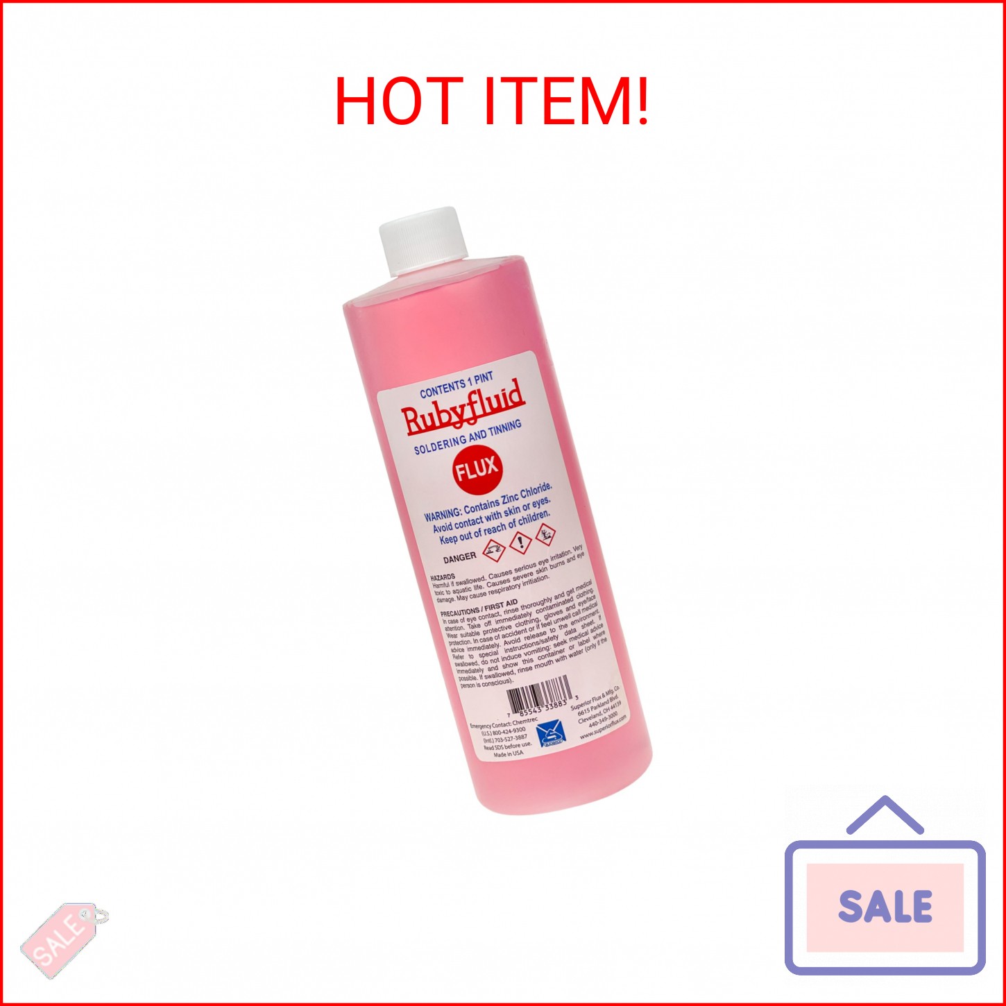 Rubyfluid Soldering Flux – General Purpose Liquid Flux for Plumbing, Stained Gla