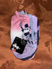 Disney Mickey Mouse Pastel No Show Socks 5 Pack NWT