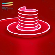 110V Neon RED Light Strip 8mm 16mm Flexible LED Rope Light Cuttable Waterproof