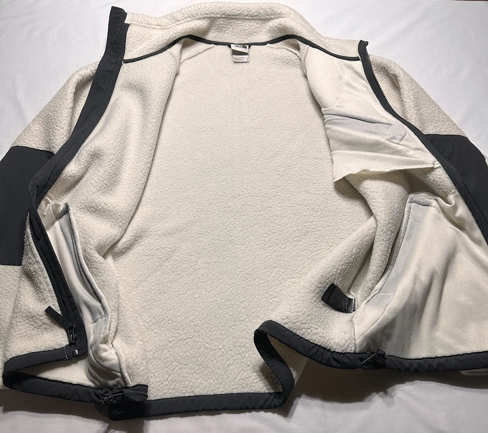 THE NORTH FACE Cragmont Fleece Jacket Full Zip Cream Off White *READ With WEAR - Image 4 of 4