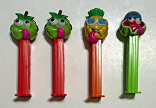 4 Fruit Sours Pez Dispensers Watermelon Apple Pineapple 4.9 5.9