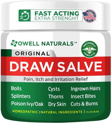 #ad OWELL NATURALS Draw Salve Ointment Ingrown Hair Treatment Boil amp; Cyst $14.99