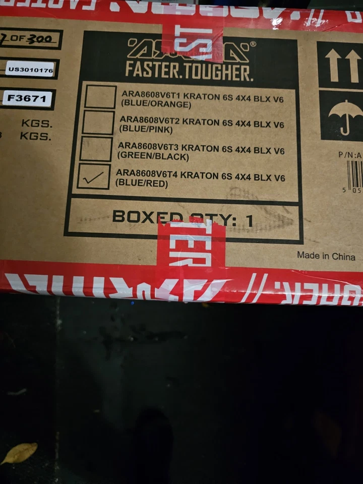 Arrma Kraton 6S BLX RTR 1/8 4WD Brushless Speed Truck (Blue/Red) ARA8608V6T4 - Image 2 of 3