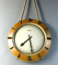 alte Wanduhr Kordeluhr MAUTHE mechanisch mit Glockenschlag wohl 50er 60er Jahre