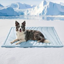Dog Cooling Mat, Q-MAX 0.46 Thickened Breathable Cold Pad for Summer Active Dog,