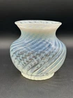 Vintage Fenton Optic Swirl Glass Opalescent Vase
