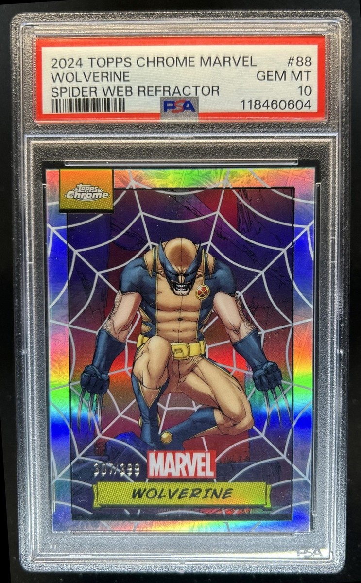2024 Topps Chrome Marvel Wolverine Spiderweb Refractor #/399 PSA