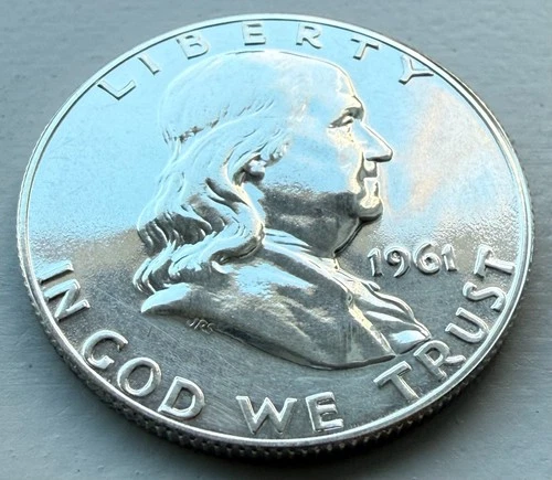 1961 Franklin 90% SILVER Half Dollar ~ (MS) Condition ~ Gem Proof ~ Low Mintage