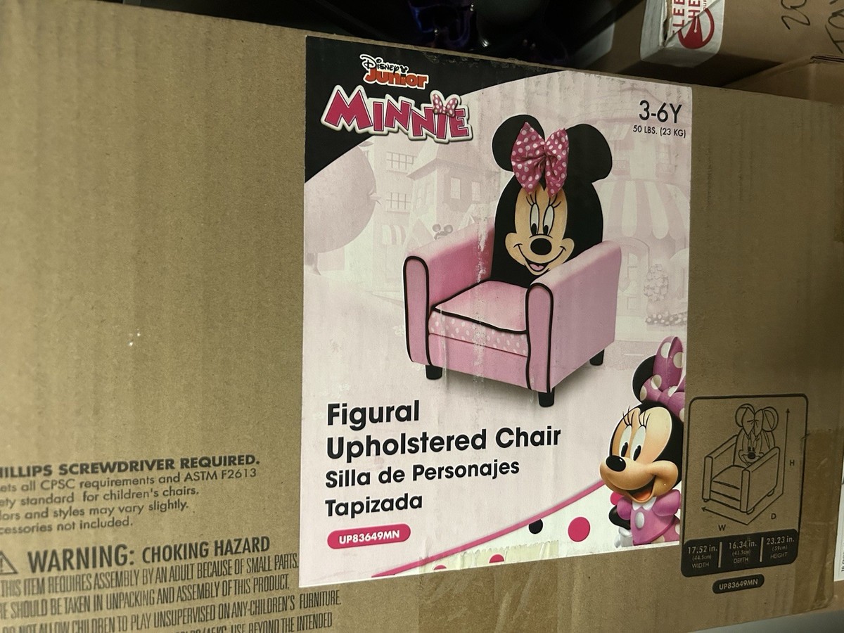 Minnie Mouse Figural Upholstered Kids Chair Brand New In Box