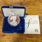 2021-W 1 oz American Silver Eagle W/Box & COA ***RARE ORIGINAL COIN***