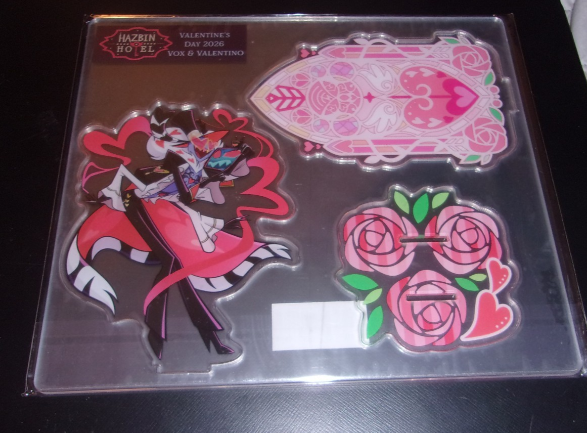 Vivziepop Hazbin Hotel Vox Valetino Valentine's Day Standee 26 IN