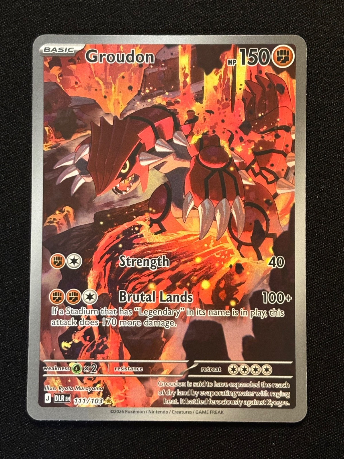 Groudon 111/103 Art Rare Delta Reign Pokemon TCG English Prerelease Ships now