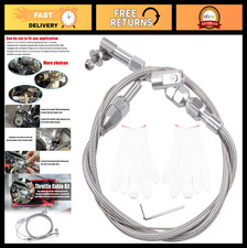 24 Universal Braided Stainless Steel Throttle Cable Kit - Hi-tech Performance U